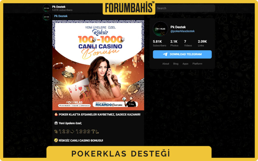 Pokerklas iletişim formu, ad–mesaj alanları ve destek gönder butonu