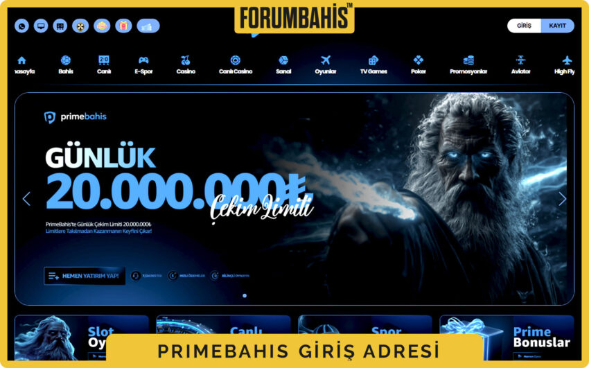 Primebahis casino oturum alanı, giriş yap ve kayıt ol bağlantıları