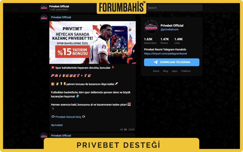 Privebet arıza duyuruları kutusu, planlı bakım bilgisi ve destek önerisi