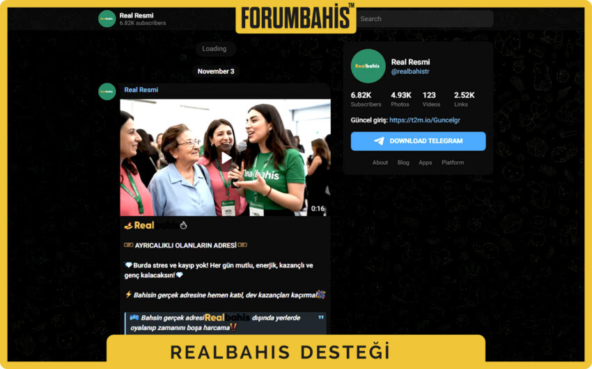 Realbahis iletişim menüsü, kategori seçimi ve destek bileti oluşturma