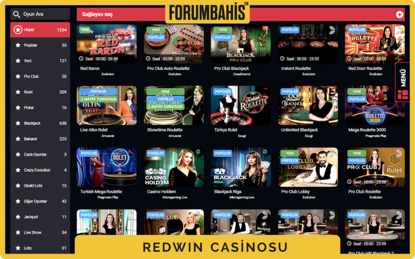 Redwin casino alfabetik arşiv, sayfalandırmalı oyun listesi