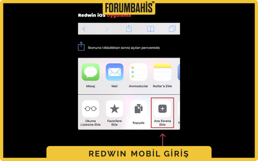 Redwin mobil uygulama indir sayfası, Android ve iOS ikonları görünür