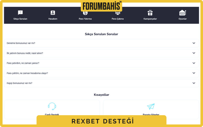 Rexbet profil ayarları sayfası, güvenlik uyarıları ve destek kılavuzu