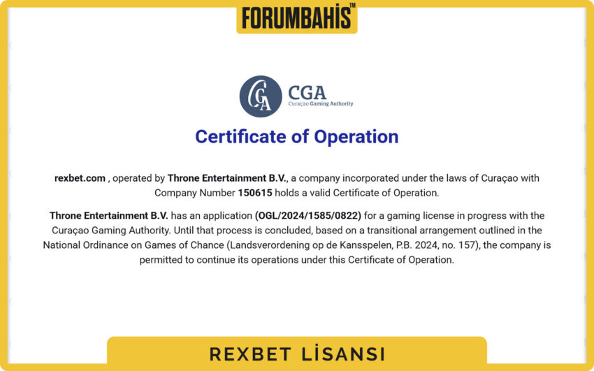 Rexbet lisans rehberi, lisans doğrulama SSS ve destek bağlantısı