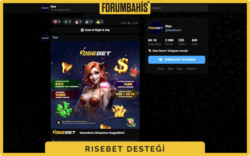Risebet sorun bildir butonu, form doğrulama uyarıları ve destek mesajı