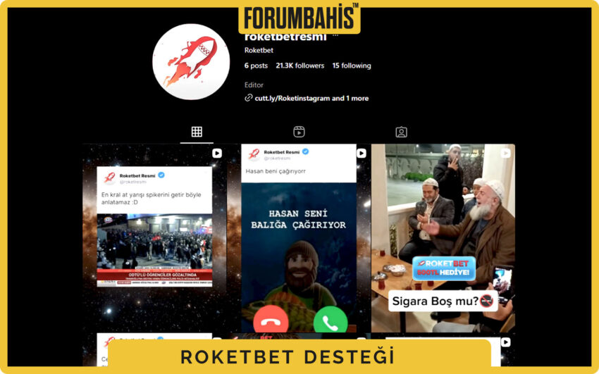 Roketbet iletişim menüsü, kategori seçimi ve destek bileti oluşturma