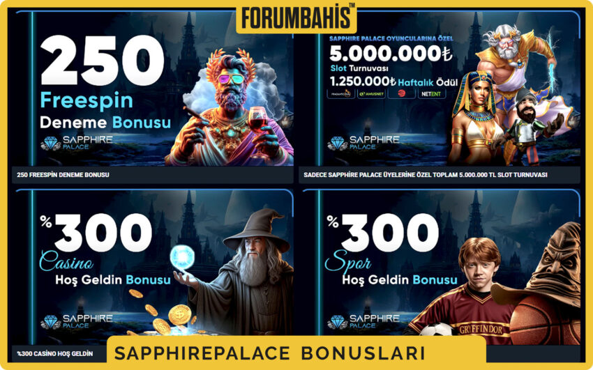Sapphirepalace bonuslar sekmesi, turnuva bonus ve ödül havuzu bilgisi