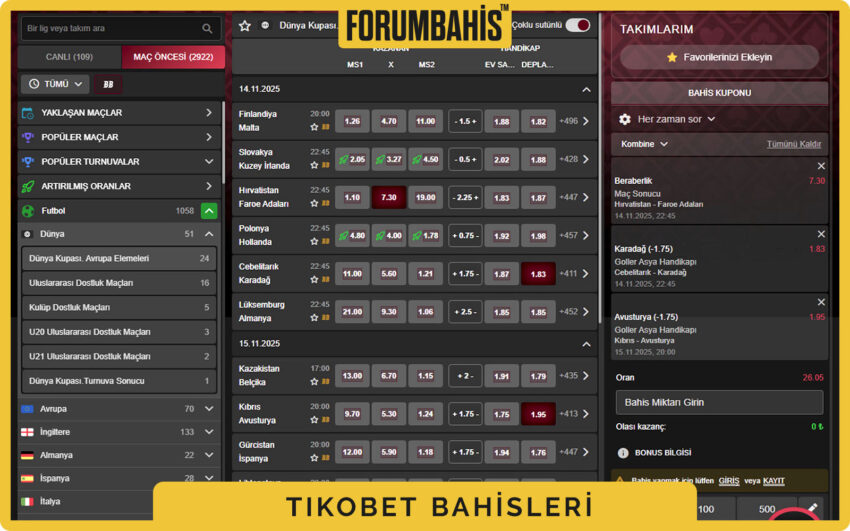 Tikobet favorilere ekle ikonları, kullanıcıya özel bahis lig kısa yolu
