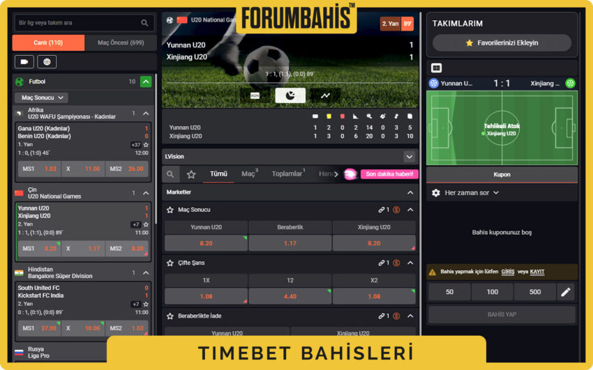 Timebet maç bahis listesi filtreleri, saat aralığı ve lig türü seçimi