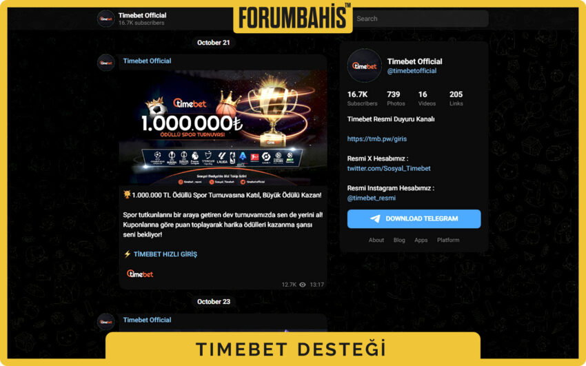 Timebet mobil SSS sayfası, hesap ve teknik destek başlıkları