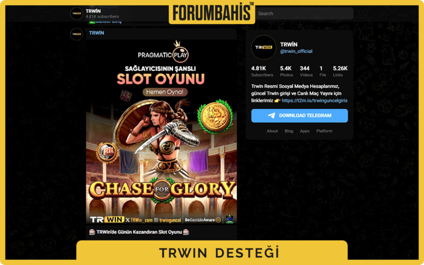 Trwin Instagram hikâyeleri, kampanya duyuruları ve DM ile destek