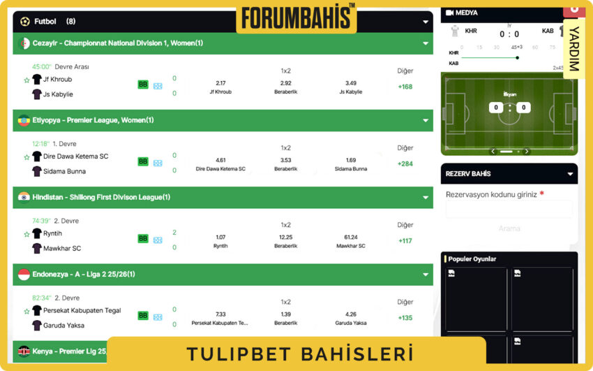 Tulipbet bonuslar tablosu, çevrim katsayısı ve uygun oyunlar listeli bonus