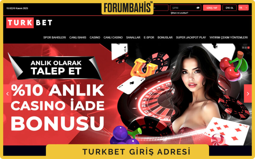 Turkbet arayüzü, arama çubuğu ve sağda Giriş Yap butonu