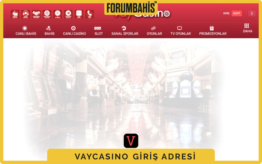 Vaycasino slider geçiş efekti, kampanya görseli ve Kayıt Ol yanında giriş