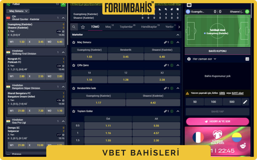 Vbet mobil ana sayfa ekranı, üstte giriş ve kayıt butonları