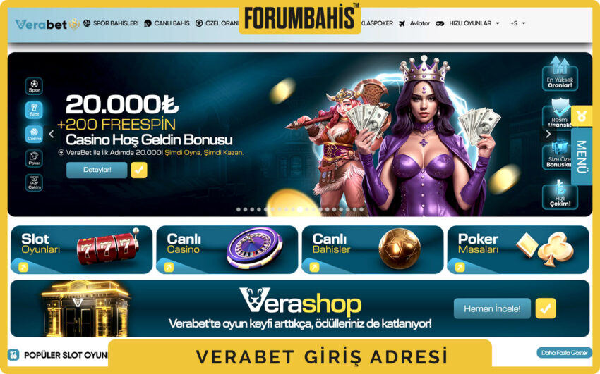 Verabet giriş formu, kullanıcı adı ve şifre alanları, Şifremi Unuttum bağlantısı görünür