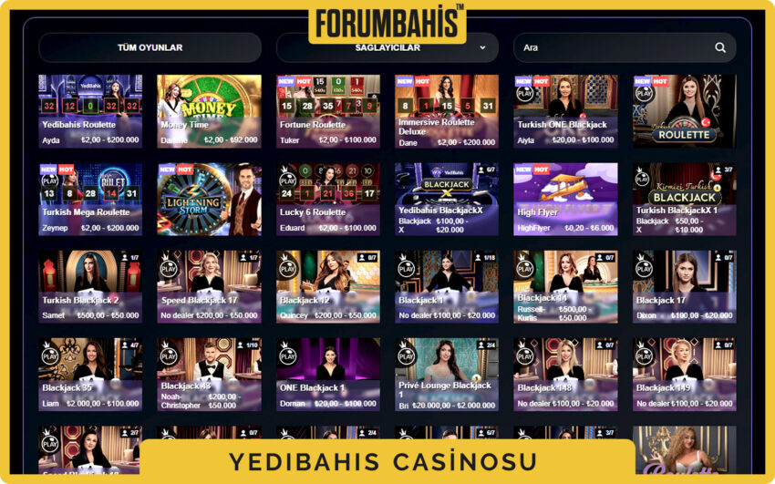 Yedibahis giriş sayfası, üst menüde Spor, Canlı, Casino sekmeleri ve giriş butonu
